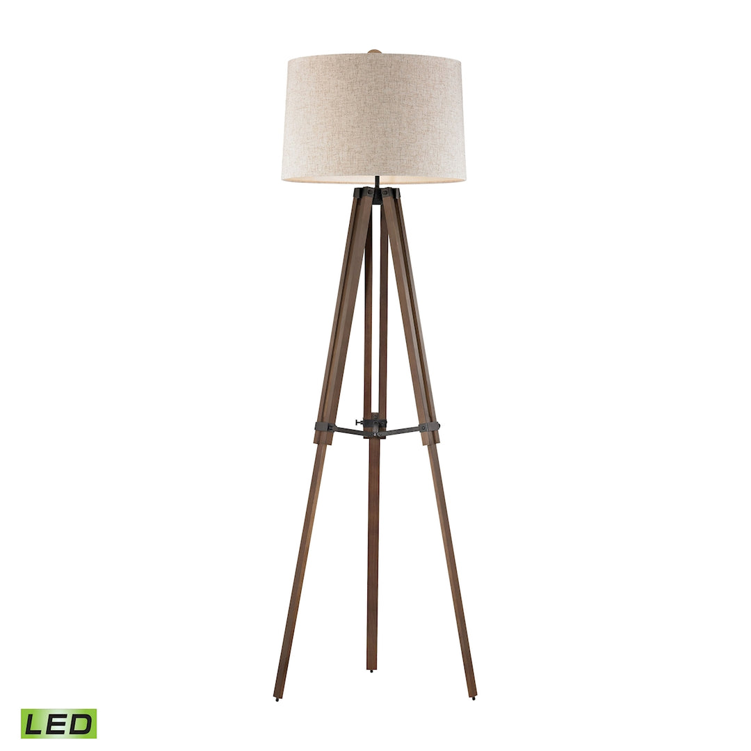 Elk Lighting D2817-LED  Wooden Brace Lamp Walnut