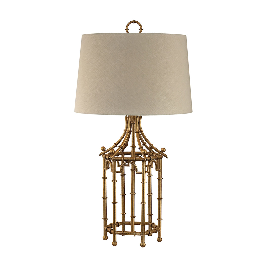 Elk Lighting D2864  Bamboo Birdcage Lamp Gold Leaf