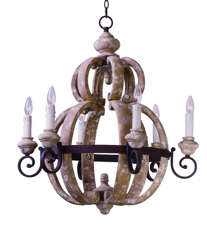 Maxim Olde World 39605SW Chandelier Light - Senora Wood