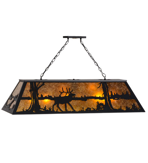 Meyda Tiffany Elk At Lake 66092 Pendant Light - Rust