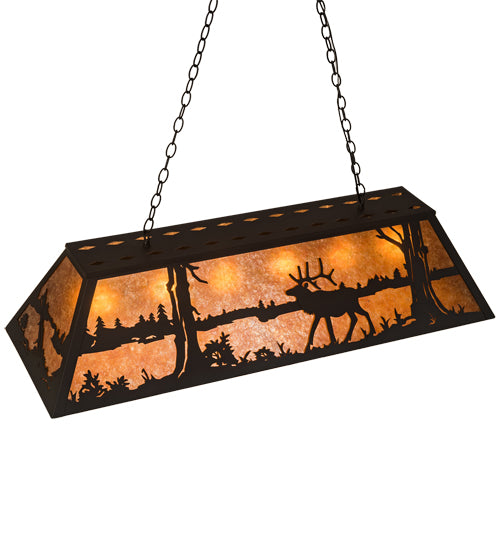 Meyda Tiffany Elk At Lake 66092 Pendant Light - Rust