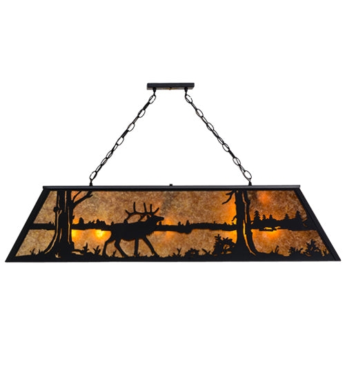 Meyda Tiffany Elk At Lake 66092 Pendant Light - Rust