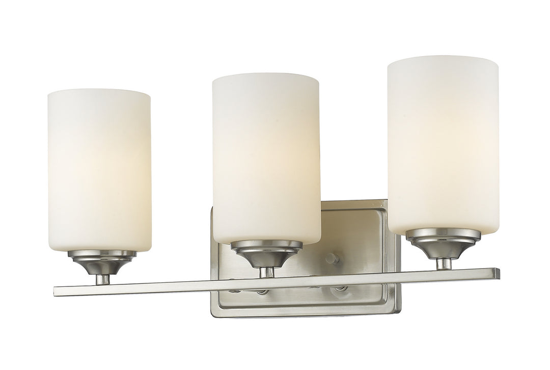 Z-Lite Bordeaux 435-3V-BN Bath Vanity Light 18 in. wide - Brushed Nickel