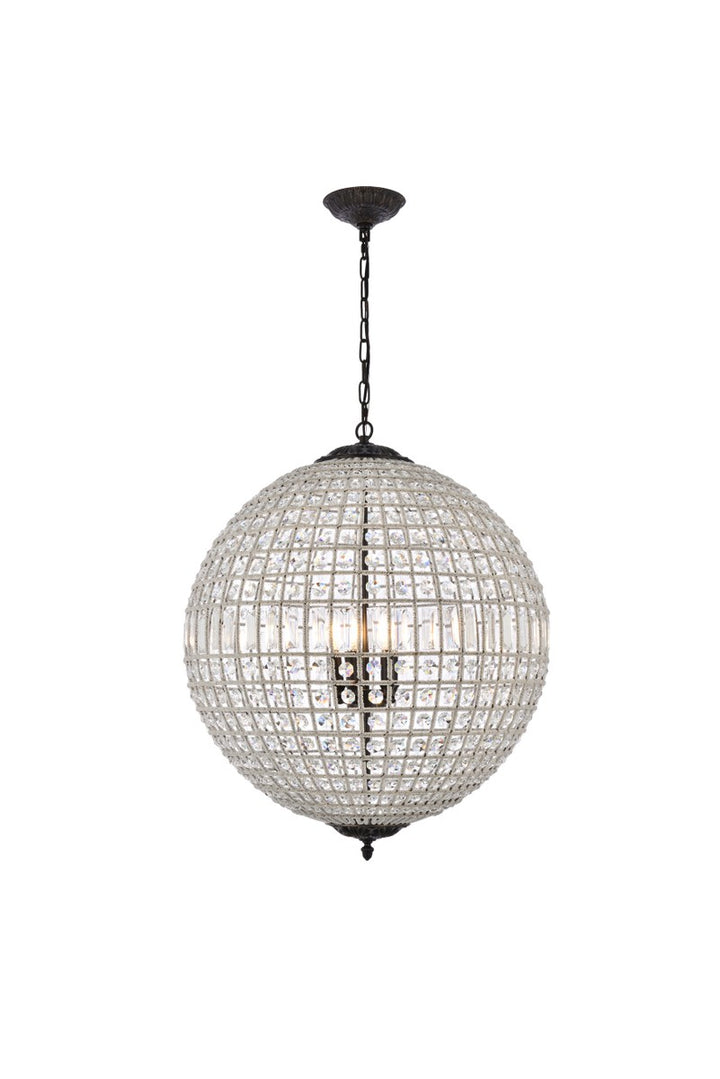 Elegant Olivia 1205D24DB/RC Chandelier Light - Dark Bronze