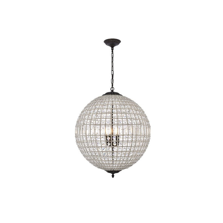 Elegant Olivia 1205D24DB/RC Chandelier Light - Dark Bronze