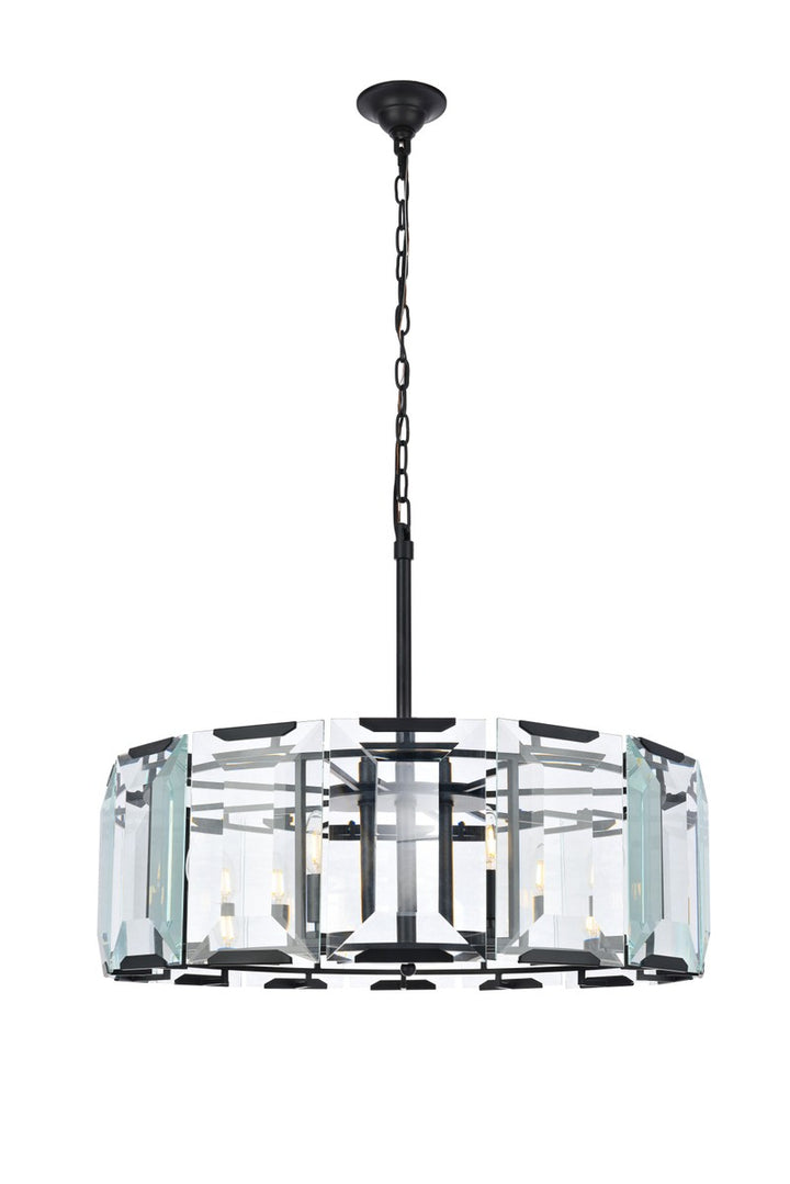 Elegant Monaco 1211D30FB Pendant Light - Flat Black (Matte)