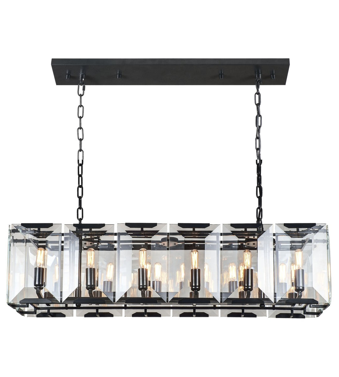 Elegant Monaco 1212D40FB Pendant Light - Flat Black (Matte)