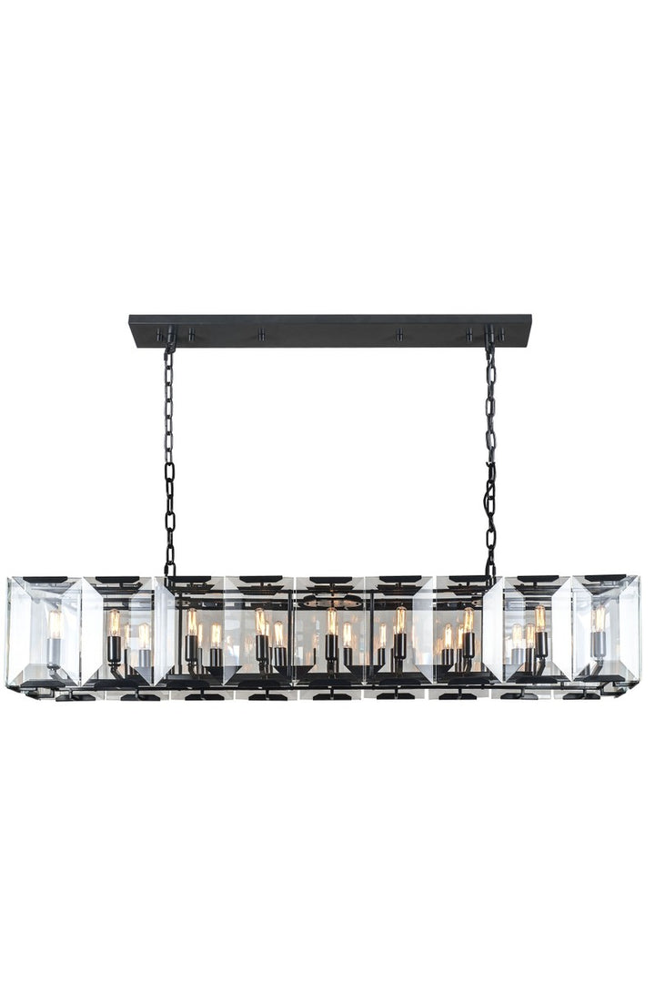 Elegant Monaco 1212D60FB Pendant Light - Flat Black (Matte)