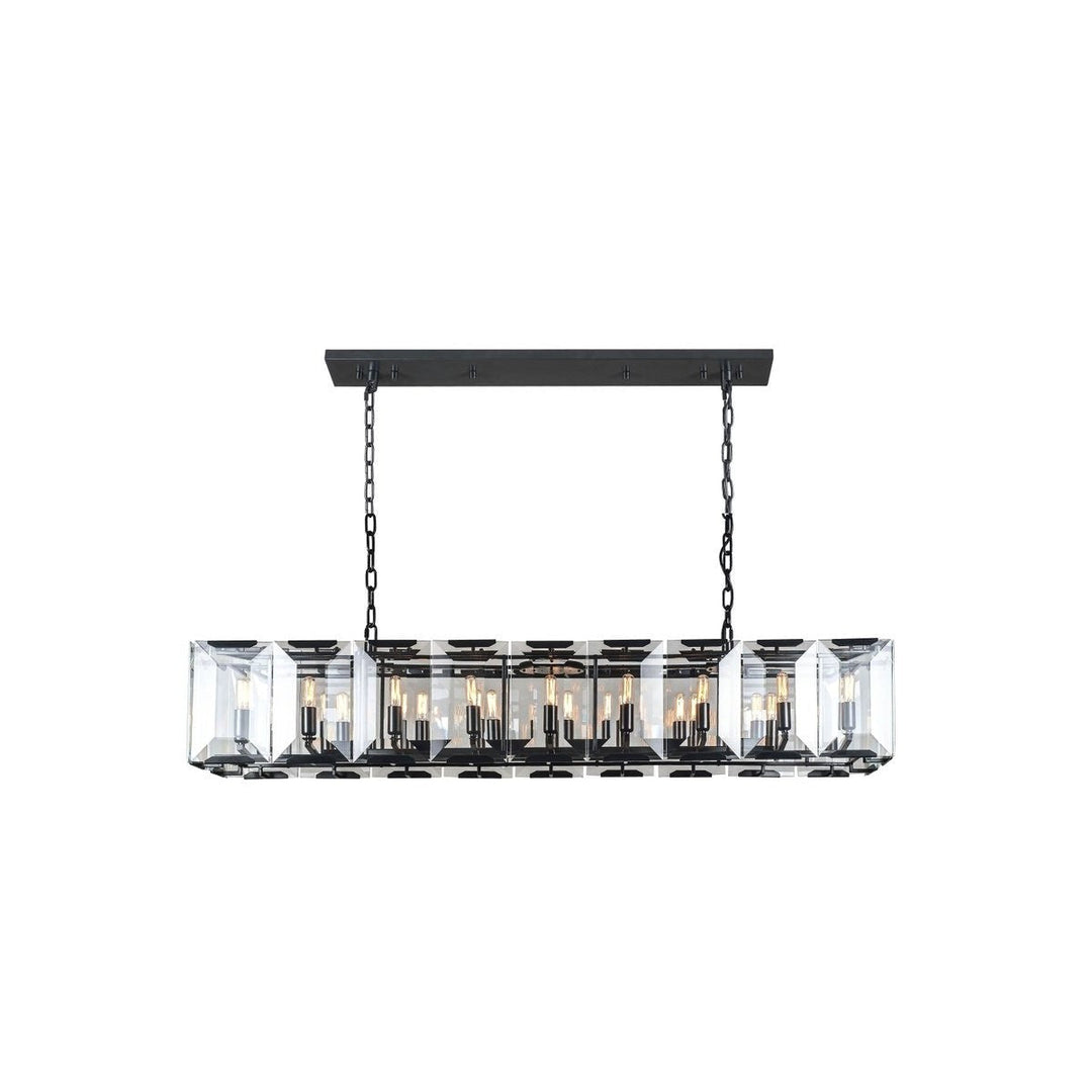 Elegant Monaco 1212D60FB Pendant Light - Flat Black (Matte)