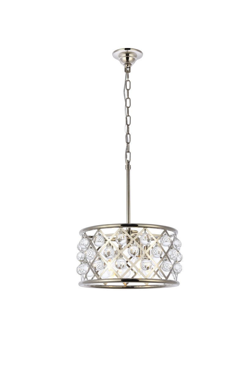 Elegant Madison 1213D16PN/RC Pendant Light - Polished Nickel