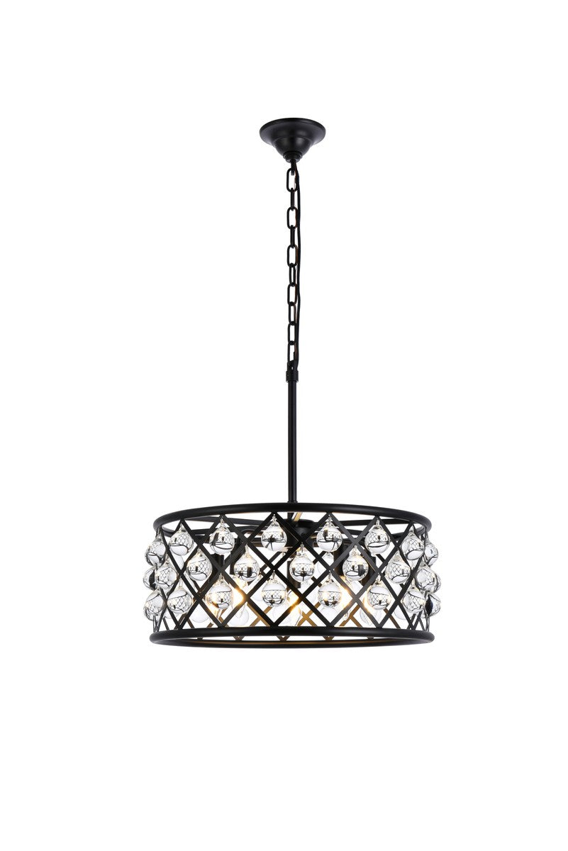 Elegant Madison 1213D20MB/RC Pendant Light - Matte Black