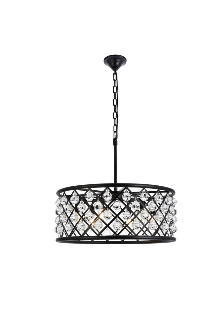 Elegant Madison 1213D25MB/RC Pendant Light - Matte Black