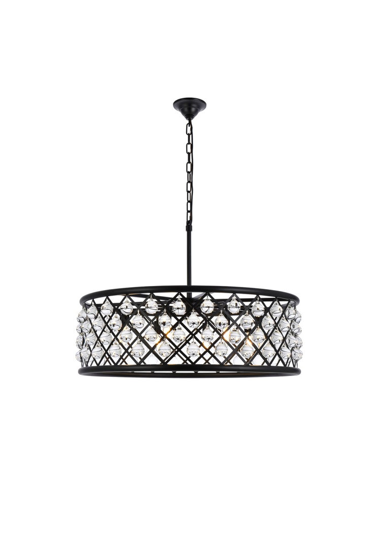 Elegant Madison 1213D32MB/RC Pendant Light - Matte Black