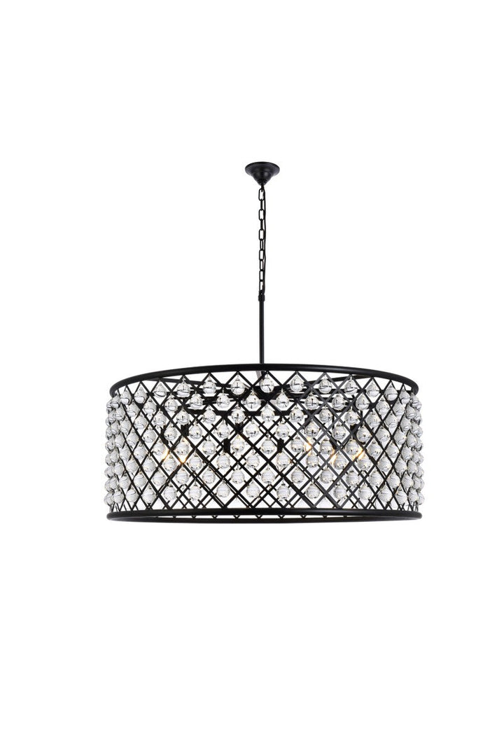 Elegant Madison 1213G43MB/RC Chandelier Light - Matte Black