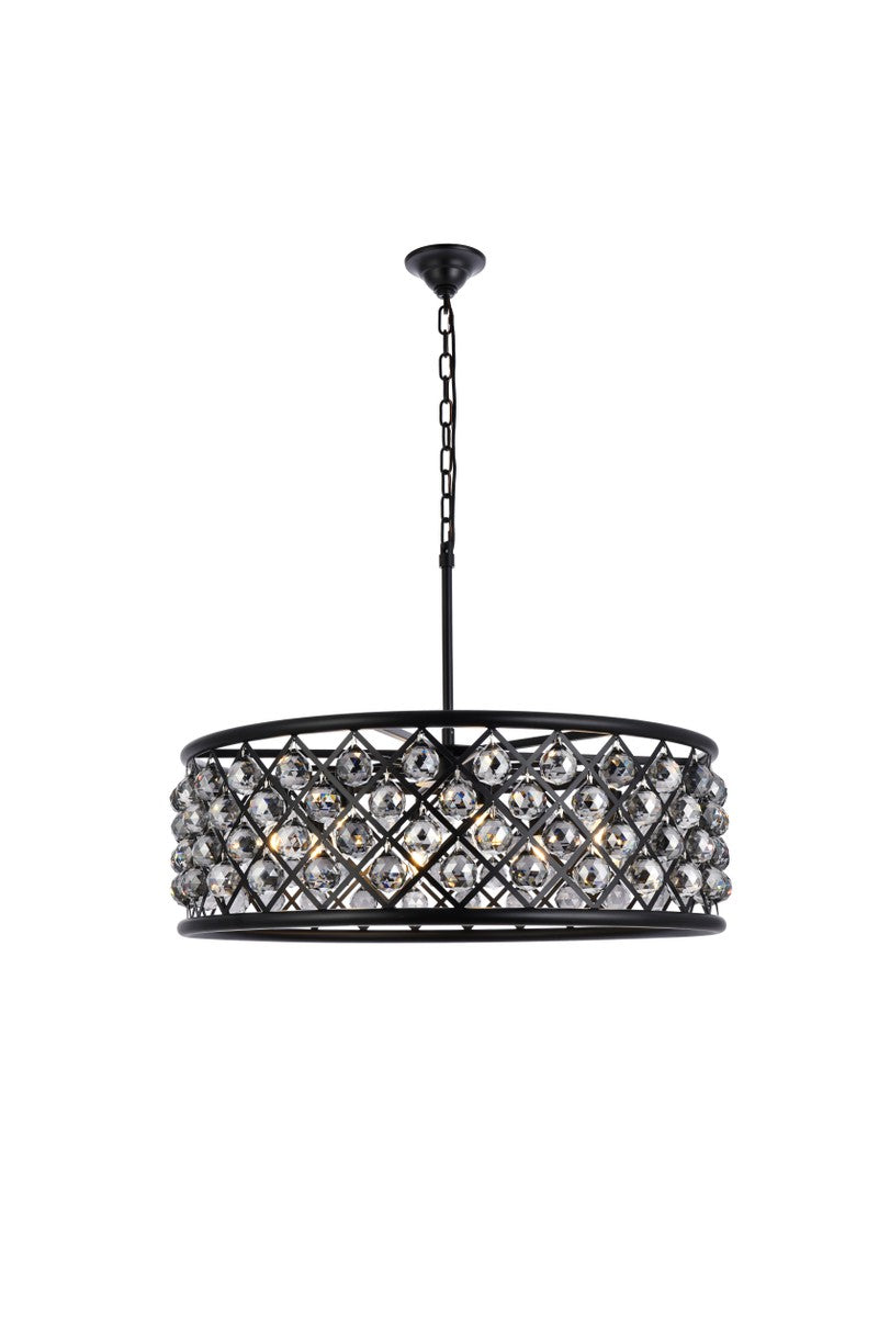 Elegant Madison 1214D32MB-SS/RC Pendant Light - Matte Black