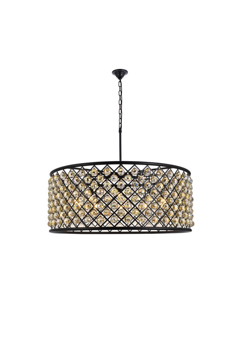 Elegant Madison 1214G43MB-GT/RC Chandelier Light - Matte Black