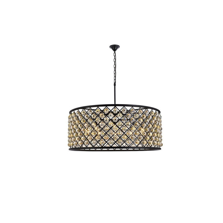 Elegant Madison 1214G43MB-GT/RC Chandelier Light - Matte Black