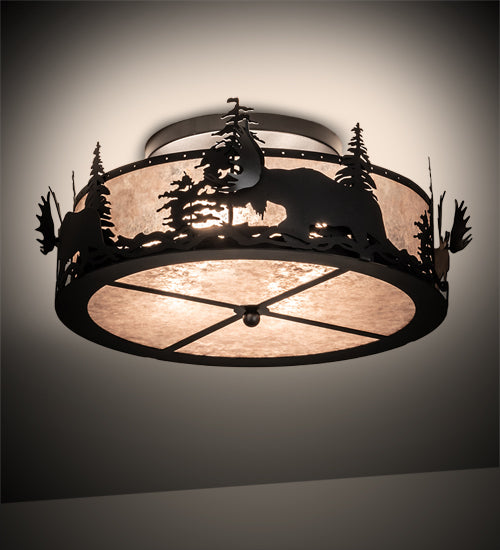 Meyda Tiffany Moose At Dusk 66207 Ceiling Light - Rust