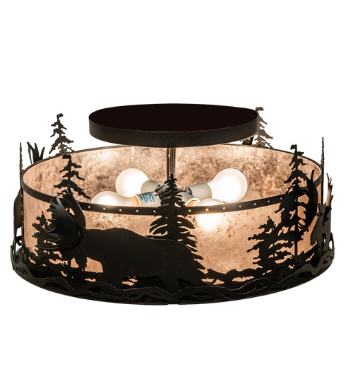 Meyda Tiffany Moose At Dusk 66207 Ceiling Light - Rust