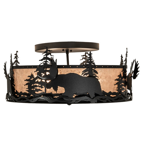 Meyda Tiffany Moose At Dusk 66207 Ceiling Light - Rust