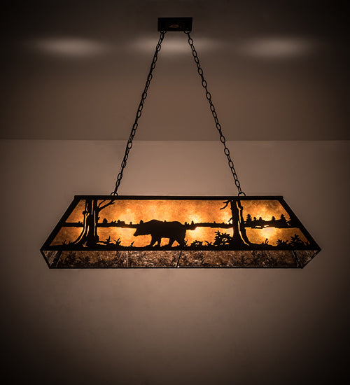 Meyda Tiffany Bear At Lake 66210 Pendant Light - Rust