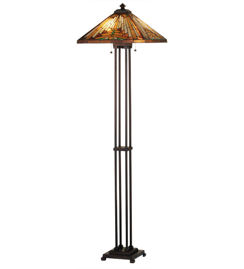 Meyda Tiffany Lighting 66228 Nuevo Two Light Floor Lamp Lamp Bronze / Dark