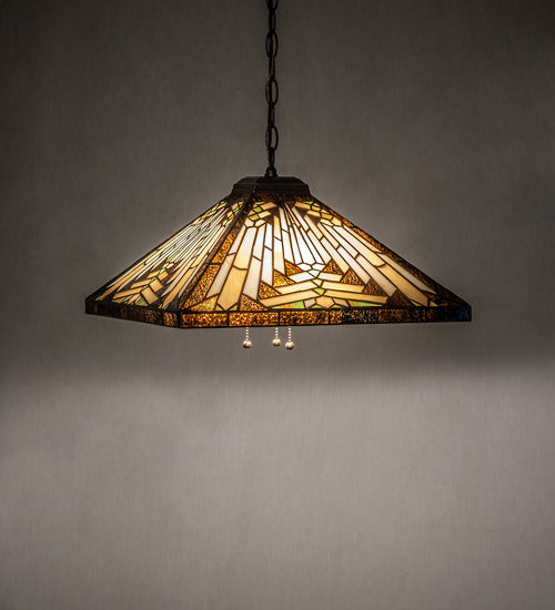 Meyda Tiffany Nuevo Mission 66229 Pendant Light - Mahogany Bronze