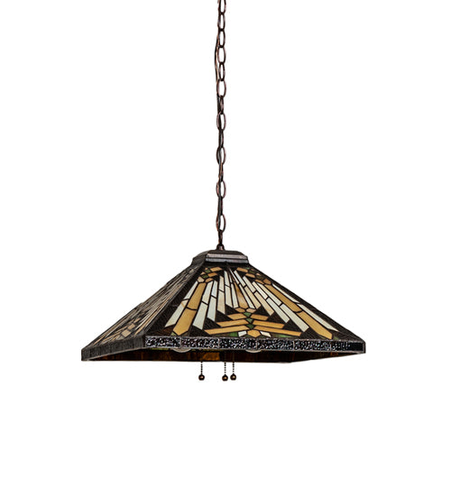 Meyda Tiffany Nuevo Mission 66229 Pendant Light - Mahogany Bronze