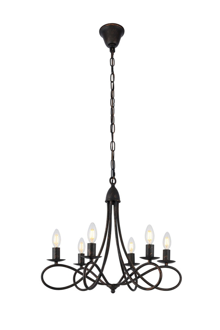 Elegant Lyndon 1452D22DB Chandelier Light - Dark Bronze