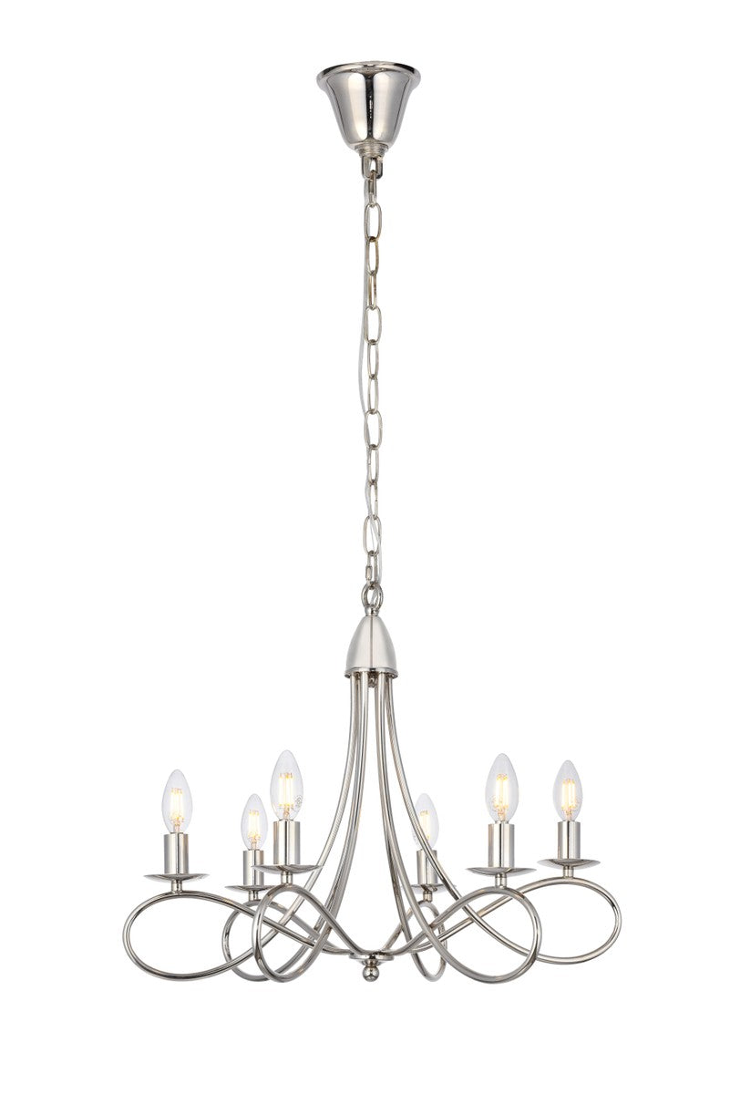 Elegant Lyndon 1452D22PN Chandelier Light - Polished Nickel