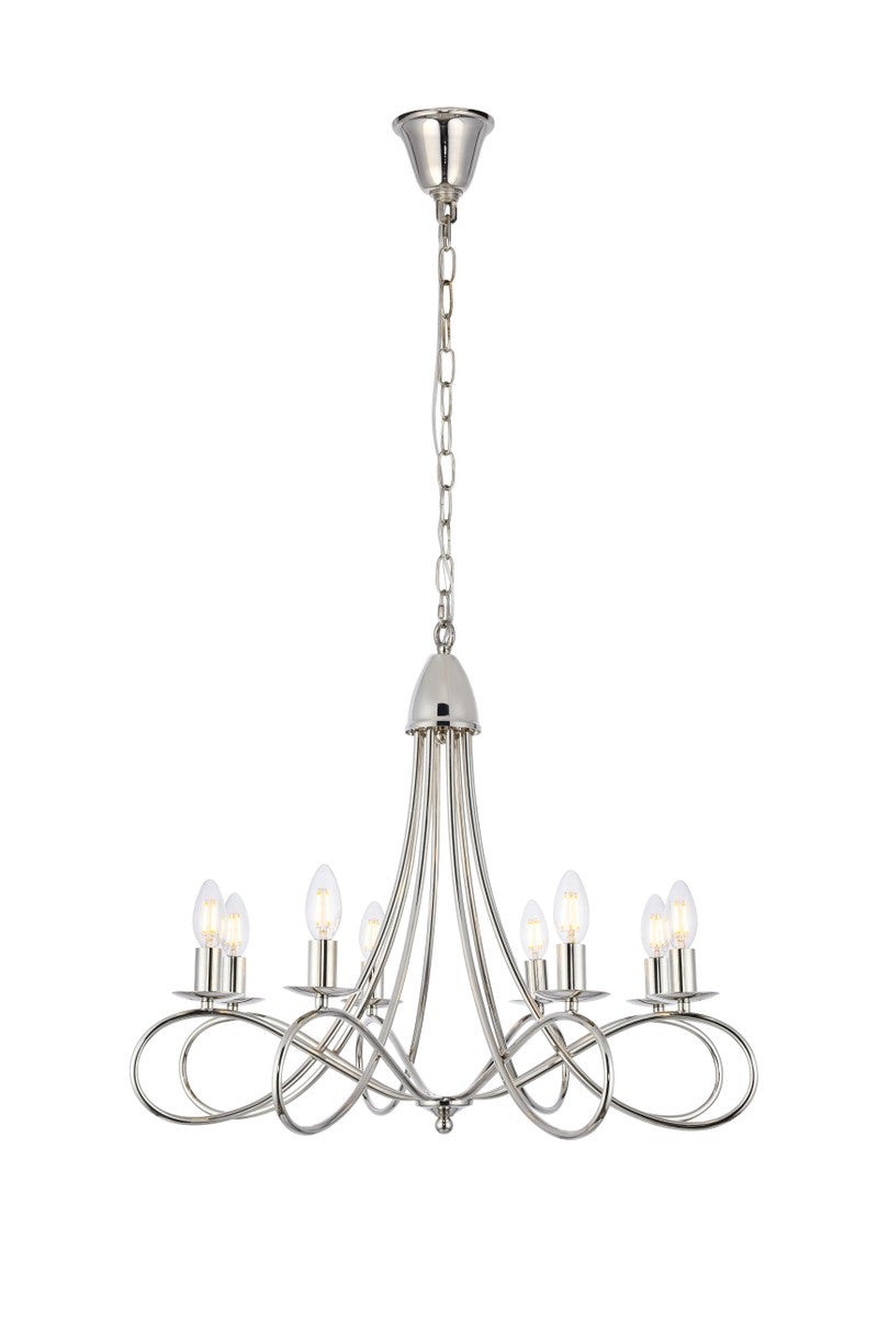 Elegant Lyndon 1452D28PN Chandelier Light - Polished Nickel