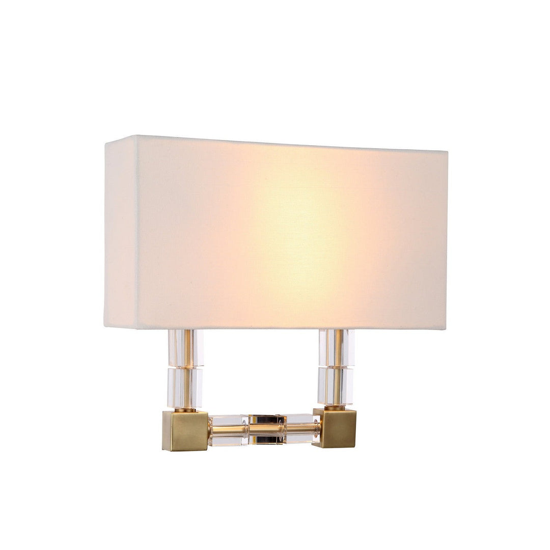 Elegant Cristal 1461W13BB Wall Sconce Light - Burnished Brass