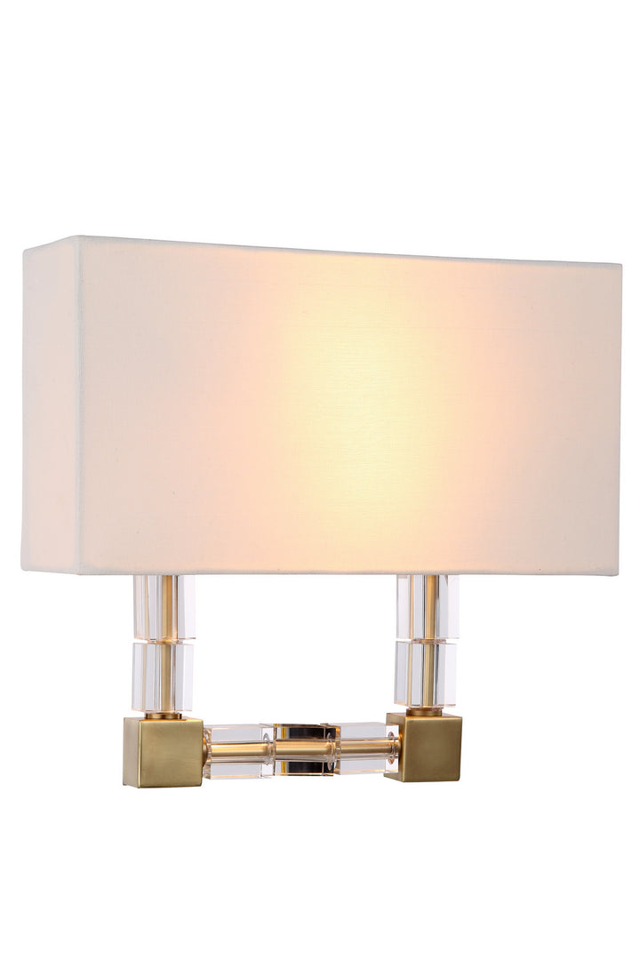 Elegant Cristal 1461W13BB Wall Sconce Light - Burnished Brass