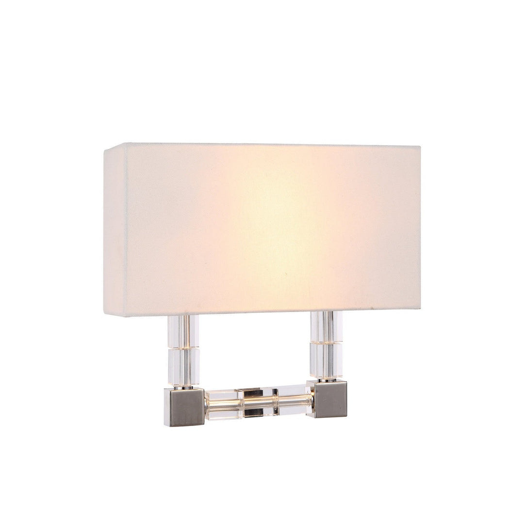 Elegant Cristal 1461W13PN Wall Light - Polished Nickel