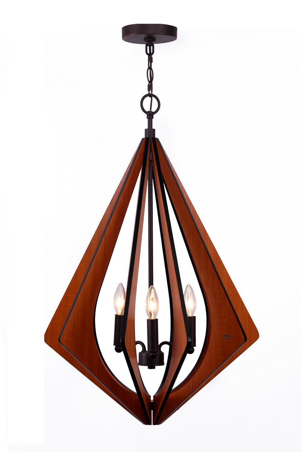 Woodbridge Fins 14013MEB-W1B2CH Pendant Light - Bronze