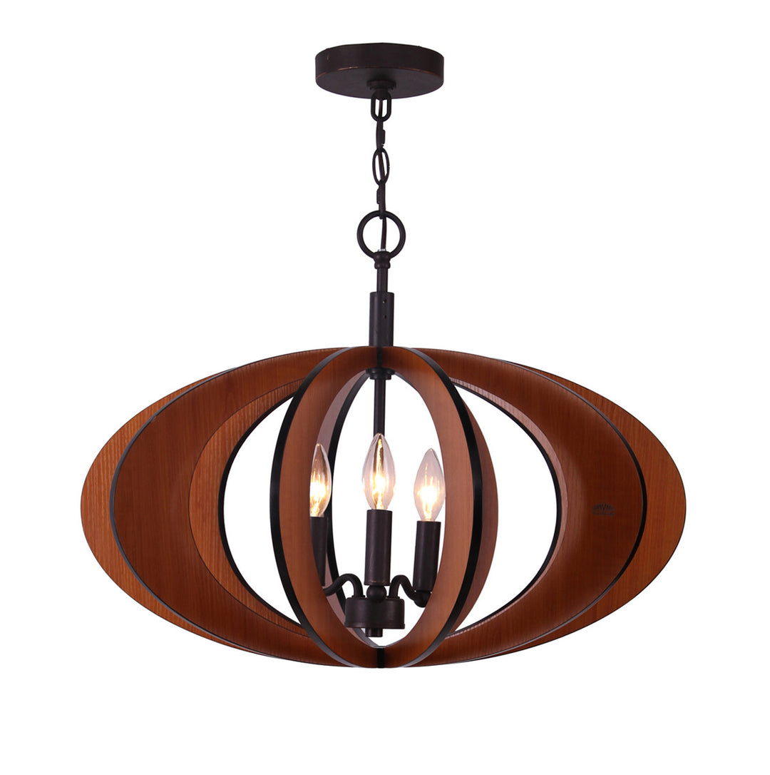 Woodbridge Fins 14013MEB-W1D2CH Pendant Light - Bronze