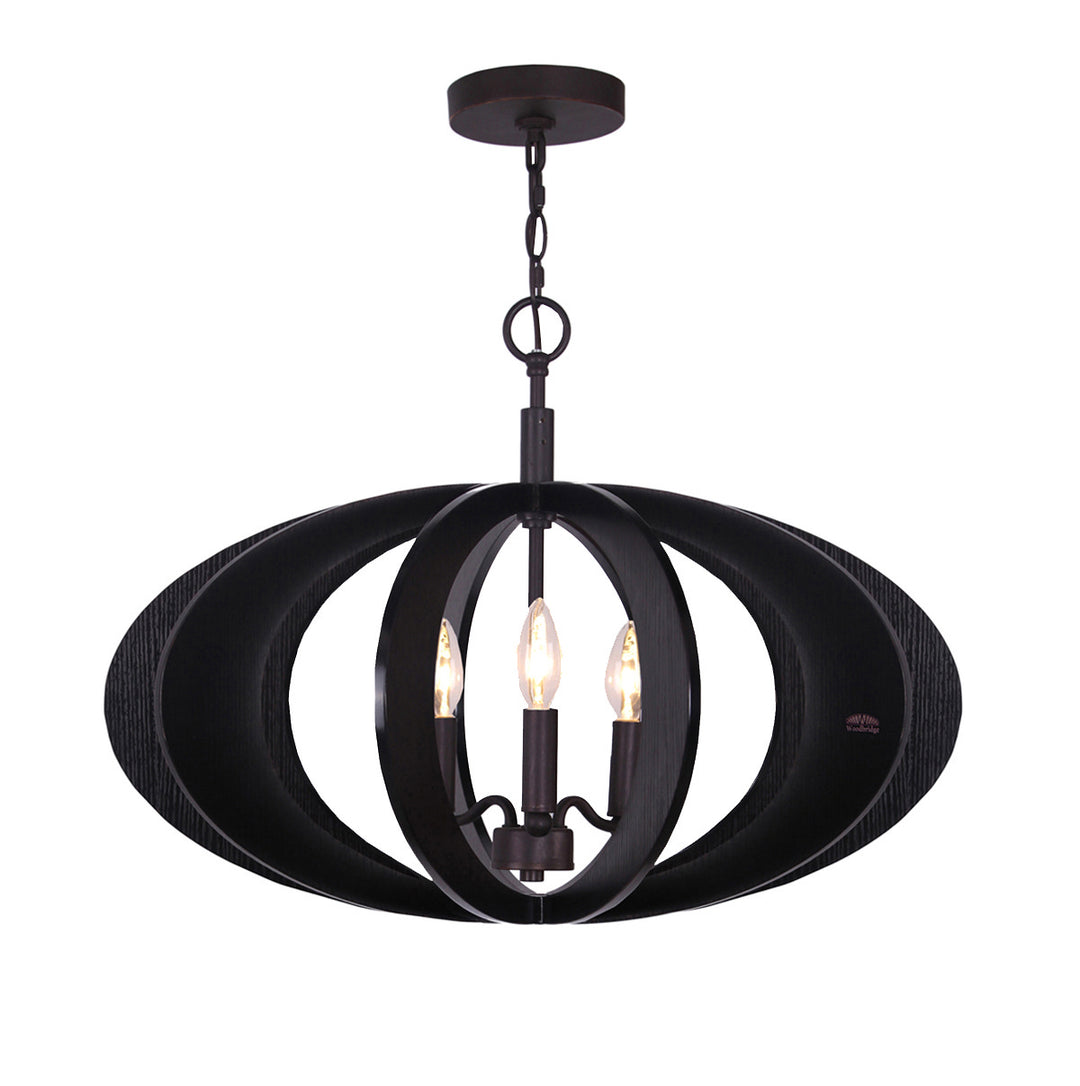 Woodbridge Fins 14013MEB-W1D2WG Pendant Light - Bronze