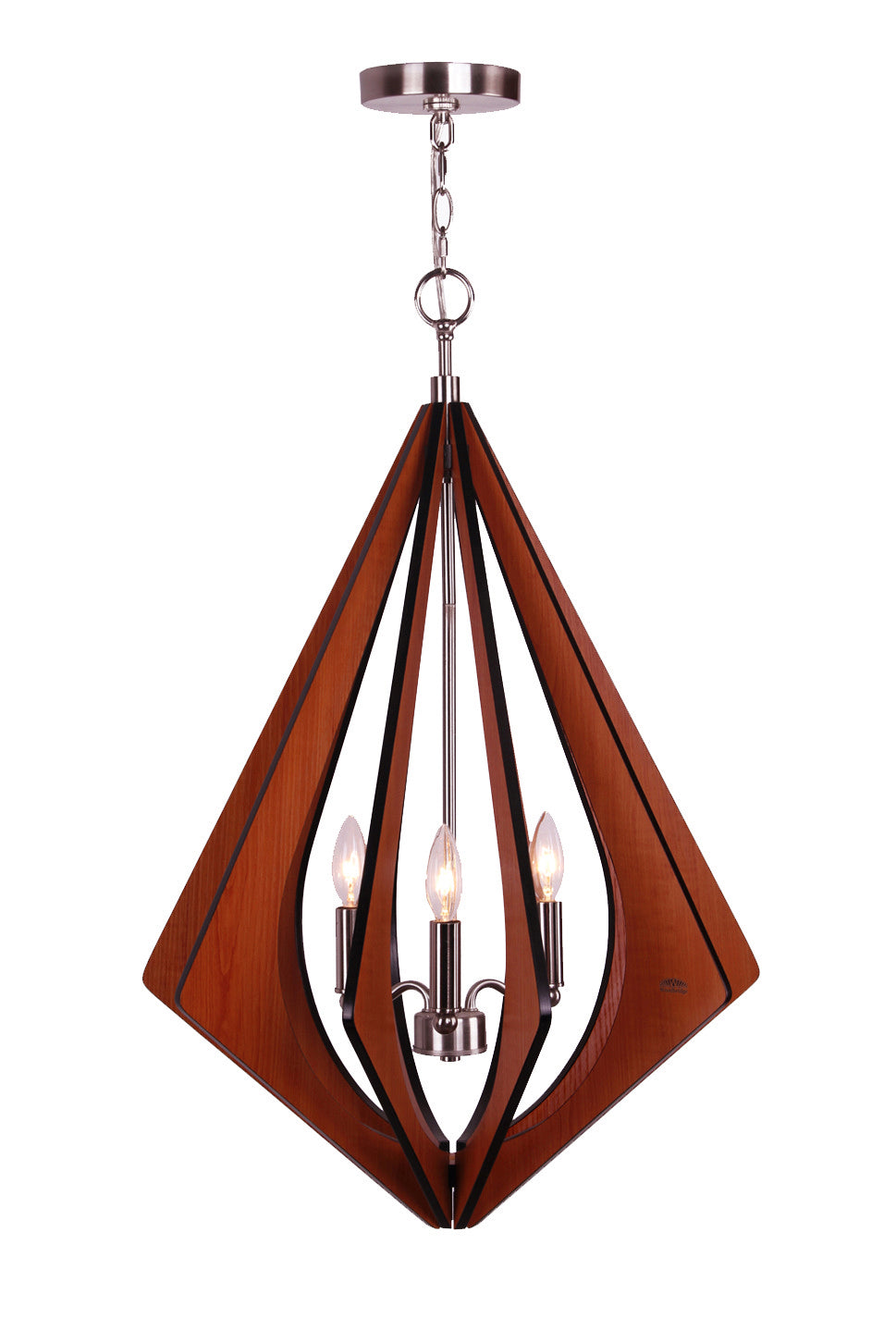 Woodbridge Fins 14013STN-W1B2CH Pendant Light - Satin Nickel