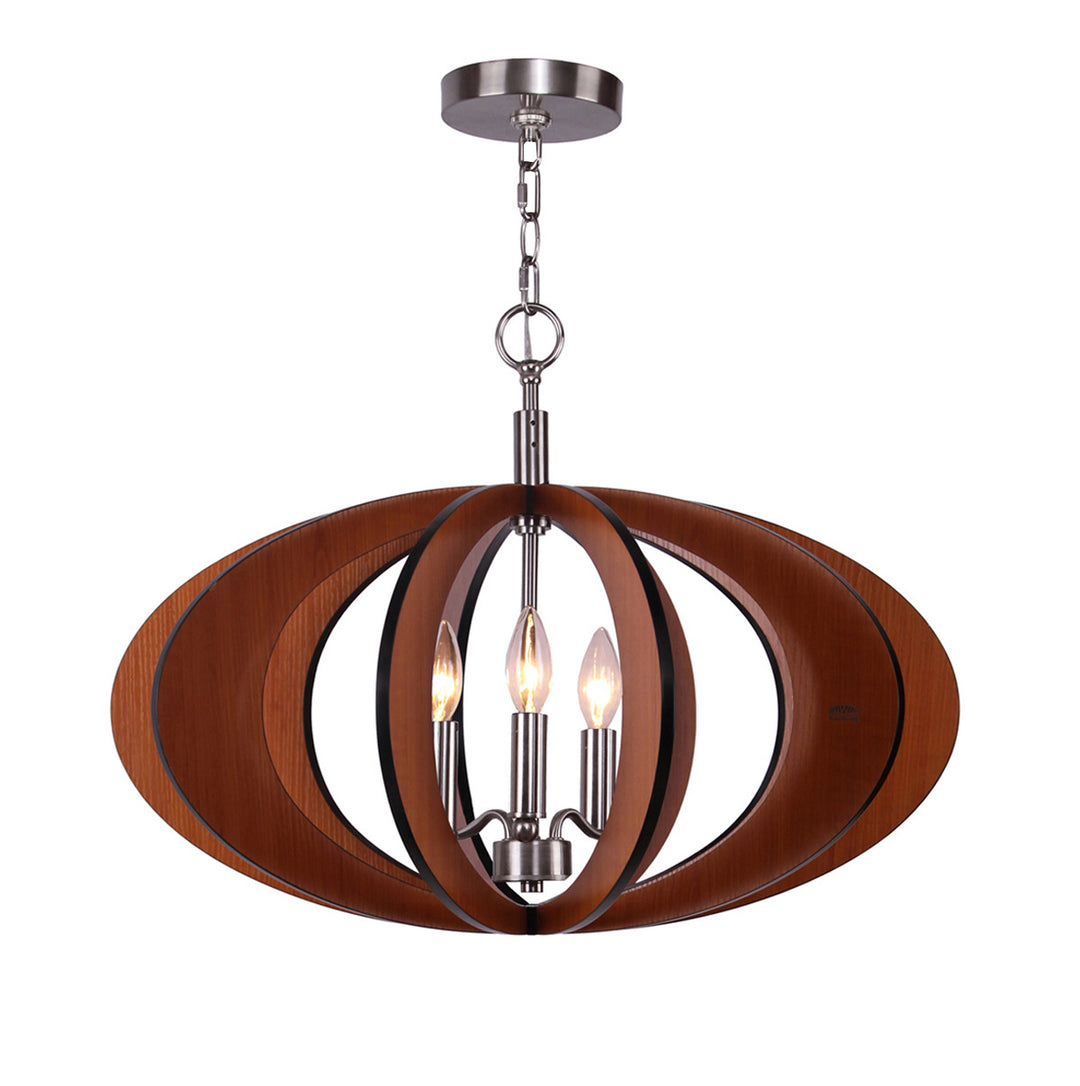 Woodbridge Fins 14013STN-W1D2CH Pendant Light - Satin Nickel