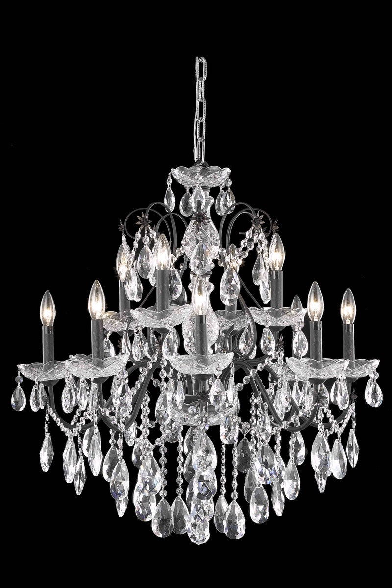 Elegant St. Francis 2016D28DB/RC Chandelier Light - Dark Bronze