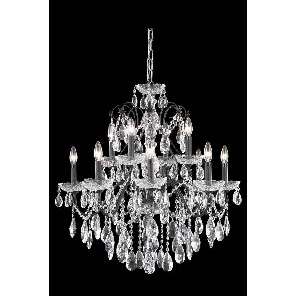 Elegant St. Francis 2016D28DB/RC Chandelier Light - Dark Bronze