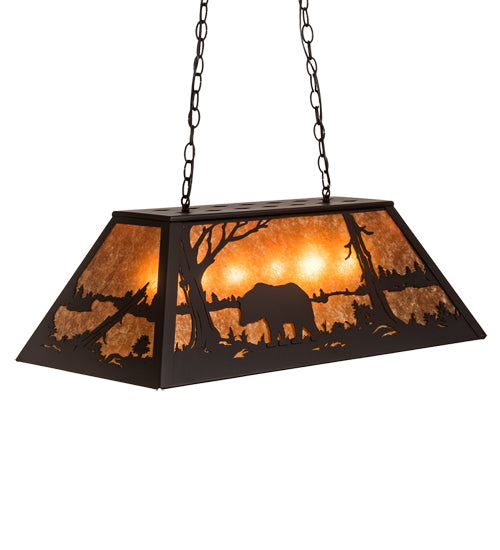 Meyda Tiffany Bear At Lake 66368 Pendant Light - Mahogany Bronze