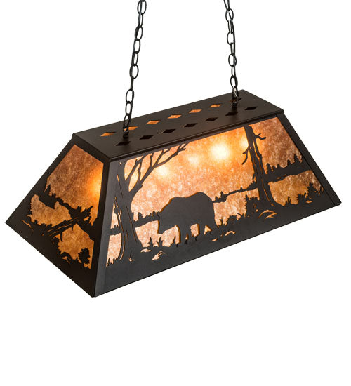 Meyda Tiffany Bear At Lake 66368 Pendant Light - Mahogany Bronze