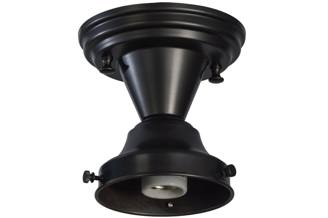 Meyda Tiffany Lighting 104070 Revival One Light Semi-Flushmount Hardware Utility Light Bronze / Dark