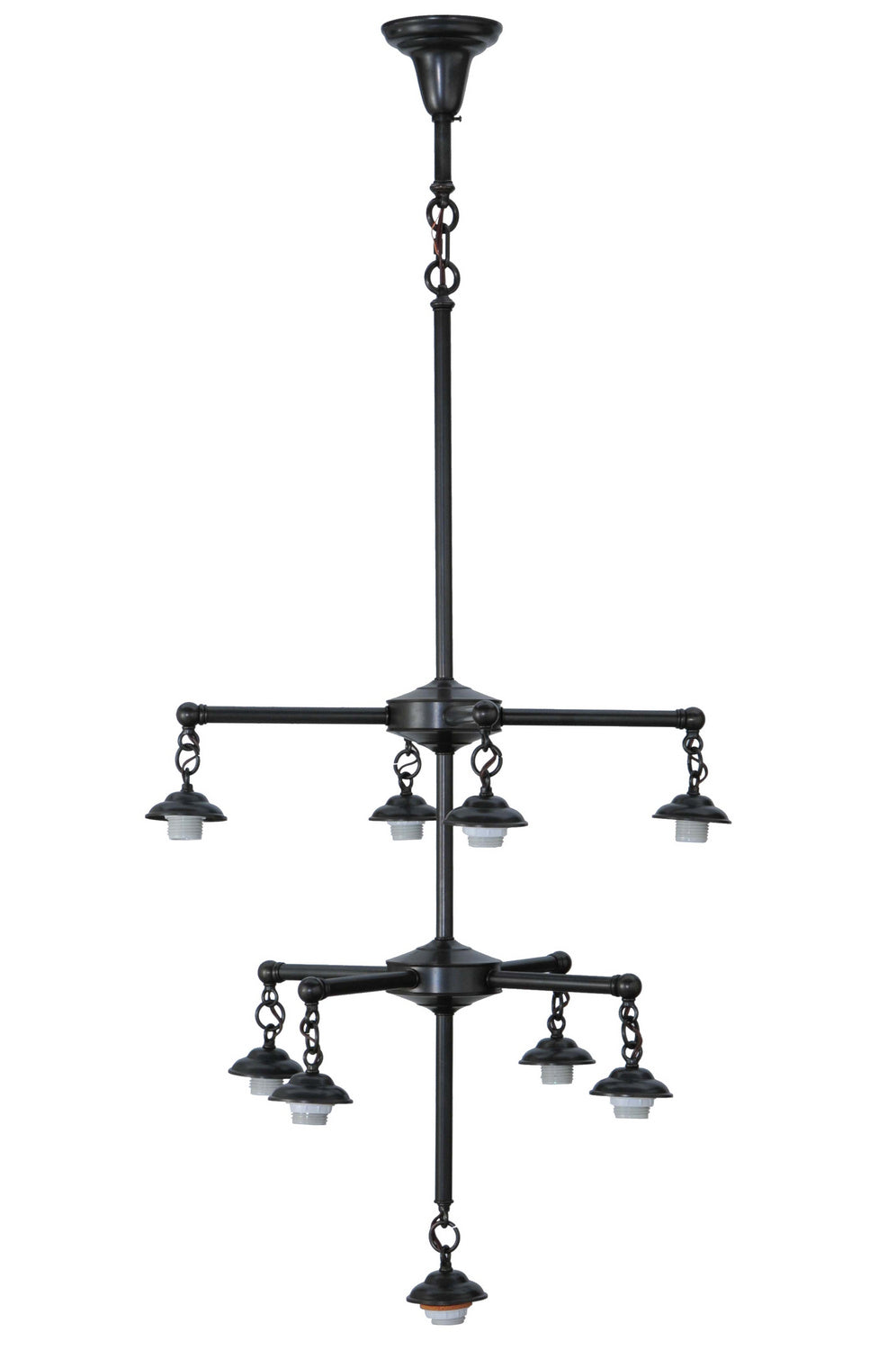 Meyda Tiffany Lighting 107193 Revival Nine Light Hanger Utility Light Bronze / Dark