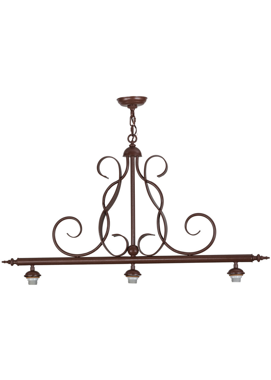 Meyda Tiffany Lighting 110868 White Pond Lily Three Light Island Hardware Utility Light Bronze / Dark