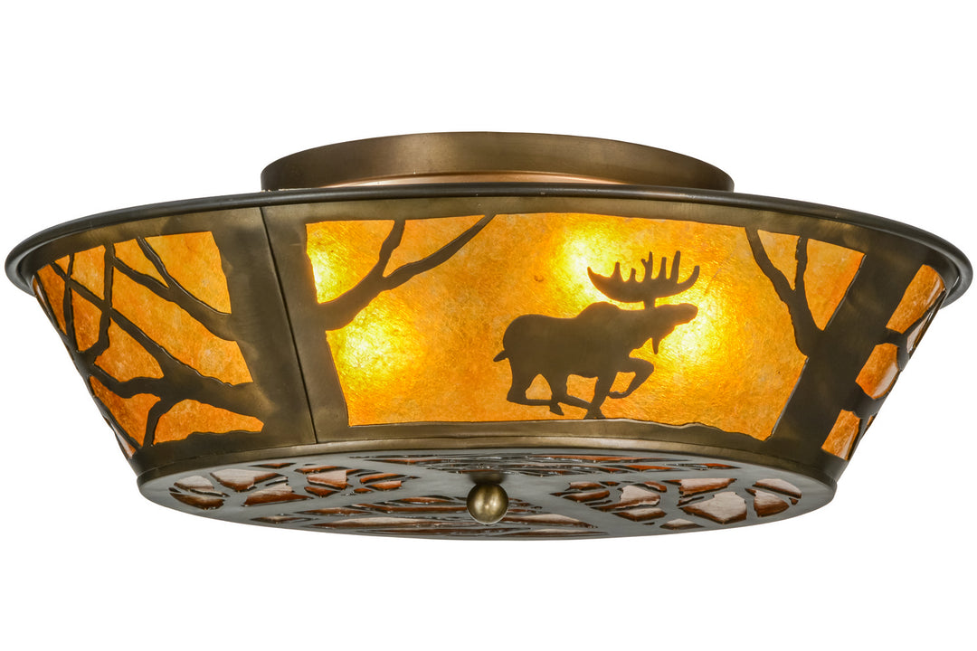 Meyda Tiffany Moose At Dawn 113169 Ceiling Light - Antique Copper