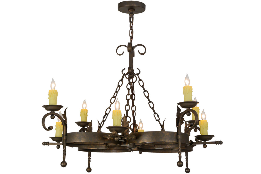 Meyda Tiffany Andorra 119771 Chandelier Light - Gilded Tobacco