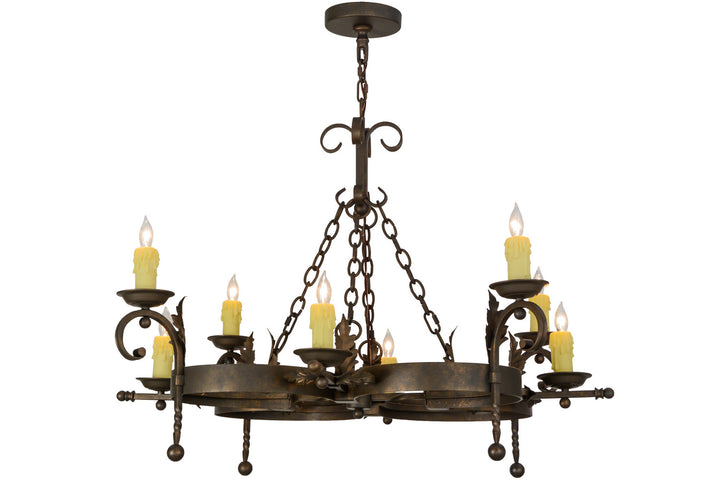 Meyda Tiffany Andorra 119771 Chandelier Light - Gilded Tobacco
