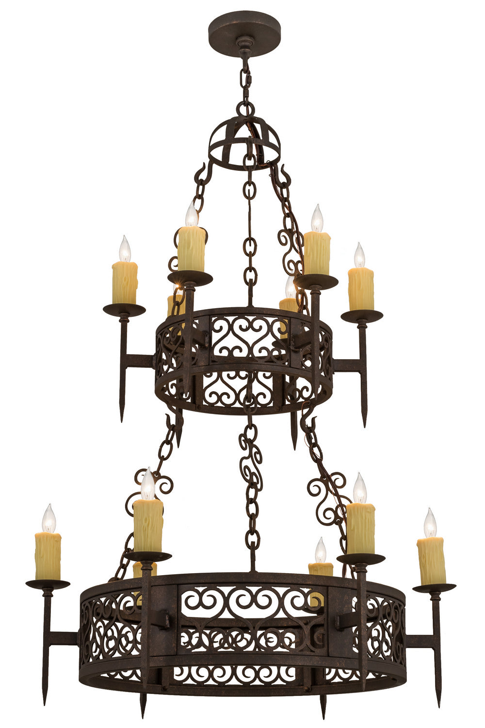 Meyda Tiffany Toscano 120164 Chandelier Light - Gilded Tobacco